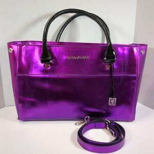 Younique Metallic Purple Large Cosmetic/ Tote Bag